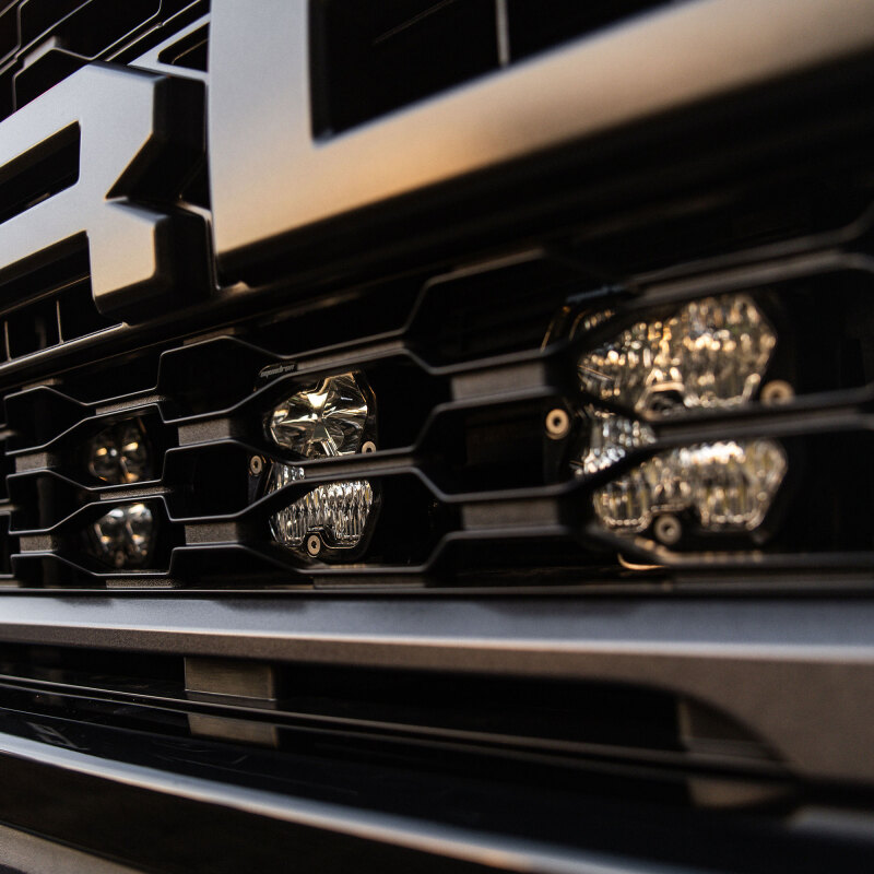 Ford Raptor Squadron Sport Lights - Baja Designs - 2.0 Behind Grille Kit - Clear - `21-`24